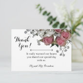 の結婚バラと赤ちゃんの息のサンキューカード サンキューカード (スタンド正面)