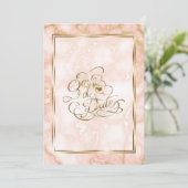 の結婚バラと金ゴールド大理石華美書道 セーブザデート (スタンド正面)