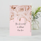 の結婚バラは書エレガント道文字 招待状 (スタンド正面)