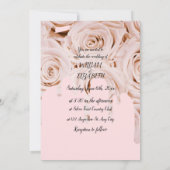 の結婚バラは書エレガント道文字 招待状 (裏面)