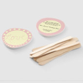 の結婚バラクリーム水玉模様パーソナライズされた ハンドファン (組立なし)