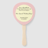 の結婚バラクリーム水玉模様パーソナライズされた ハンドファン (裏面)