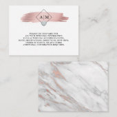 の結婚バラゴールドフォイルハートモノグラム詳細 エンクロージャーカード (正面/裏面)