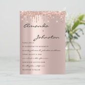 の結婚バラネイビーモノグラムドリップ 招待状 (スタンド正面)