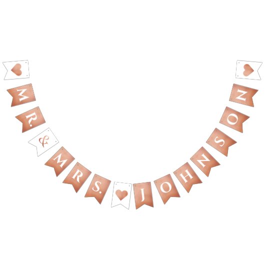 の結婚バラ金ゴールドミセス名前をカスタムする7文字 バンティングフラッグ (全)