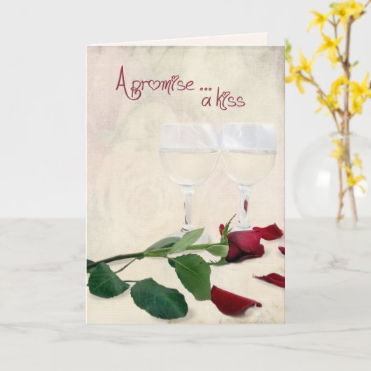 の結婚バラ カード (黄色い花)