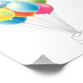 の結婚バルーン束 ポスター (角)