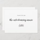 の結婚バンドミュージックダンスフロアエンターテイメント サンキューカード (正面/裏面)