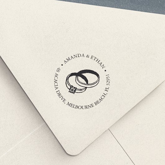 の結婚バンド |差出人住所 セルフインキングスタンプ