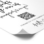 の結婚バーおもしろいデンダーQRコードの署名のヒント ポスター (角)