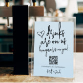 の結婚バーおもしろいデンダーQRコードの署名のヒント ポスター