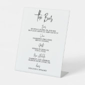 の結婚バードリンクのメニュパーソナライズされたー書 台座サイン (正面)