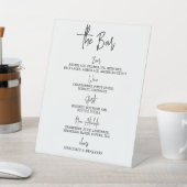 の結婚バードリンクのメニュパーソナライズされたー書 台座サイン (インサイチュ)