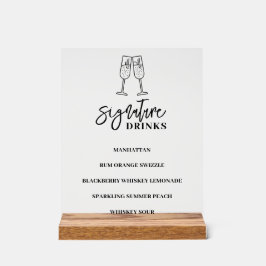 の結婚バーメニューアクリル記号 アクリルサイン