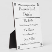 の結婚バーメニュープラーク フォトプラーク (側面)