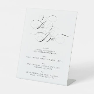 の結婚バーメニュー記号 台座サイン