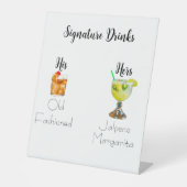 の結婚バー標識 台座サイン (正面)