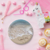 の結婚ビーチハート ペーパープレート (パーティー)