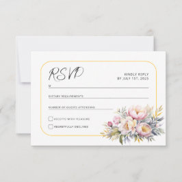 の結婚ピエレガントンク牡丹RSVP 出欠カード