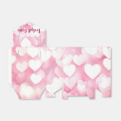 の結婚ピンクと白の《写真》ぼけ味ハート フェイバーボックス (折り畳みなし)