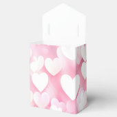 の結婚ピンクと白の《写真》ぼけ味ハート フェイバーボックス (オープン)