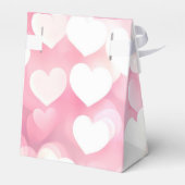 の結婚ピンクと白の《写真》ぼけ味ハート フェイバーボックス (裏面サイド)