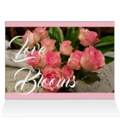 の結婚ピンクのバラありがとう (内部横(上))