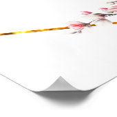 の結婚ピンクのフローラポス結婚ター ポスター (角)