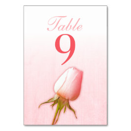 の結婚ピンクの独身のバラ芽のテーブル番号 テーブルナンバー