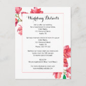 の結婚ピンクの白い水色マグノリア エンクロージャーカード (正面)