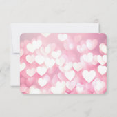 の結婚ピンクハート 出欠カード (裏面)