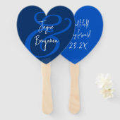 の結婚ファンはネイビー・ブルーことわざを持ち続ける ハンドファン (正面&裏面)