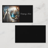 の結婚ファンタジー背景のドレス 名刺 (正面/裏面)