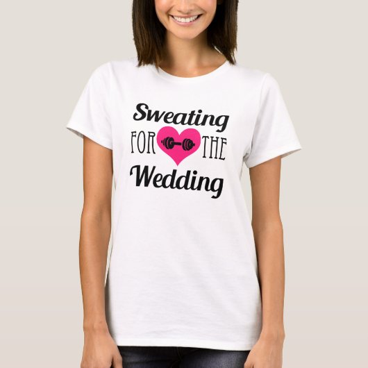 の結婚フィットネスおもしろい用 Tシャツ (正面)