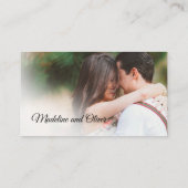 の結婚フォトオーバーレイモダンWebサイト 名刺 (裏面)