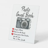 の結婚フォトゲストブックの披露宴表 台座サイン (正面)