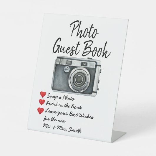 の結婚フォトゲストブックの披露宴表 台座サイン (正面)