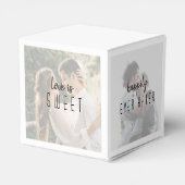 の結婚フォトコラージュの好意ボックス フェイバーボックス (裏面サイド)