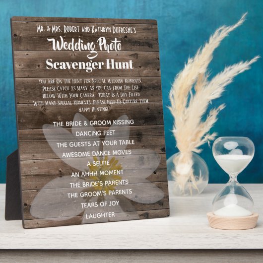 の結婚フォトスカベンジャー狩り フォトプラーク (側面)
