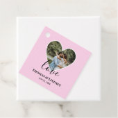 の結婚フォトピンクハートフレーム書モダン跡 フェイバータグ (インサイチュ)