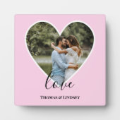 の結婚フォトピンクハートフレーム書モダン跡 フォトプラーク (正面)