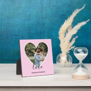 の結婚フォトピンクハートフレーム書モダン跡 フォトプラーク