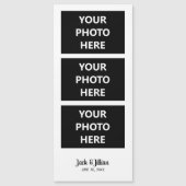 の結婚フォトブースのフォトストリップカスタム文字磁石 (正面)