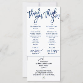 の結婚フォトブースのフレームインサート – （ネイビーブルー）