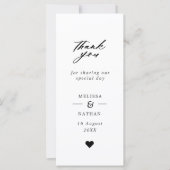 の結婚フォトブースストリップスタイルサンキューカード (正面)