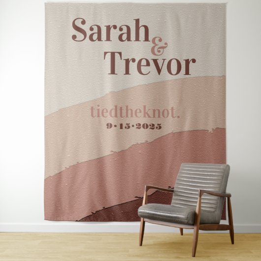 の結婚フォトブースPropレトロファンキーEarth tones T タペストリー (インサイチュ)