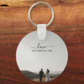 の結婚フォトメモリのラブスクリプ結婚ト キーホルダー (正面)