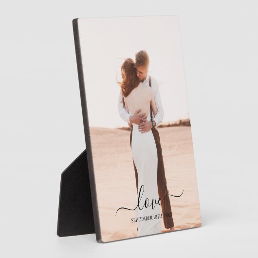 の結婚フォトメモリのラブスクリプ結婚ト フォトプラーク (側面)