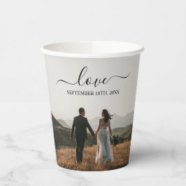 の結婚フォトメモリのラブスクリプ結婚ト 紙コップ