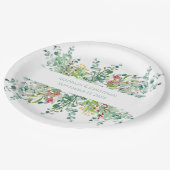 の結婚フローラエレガントの緑の水の色の名前 ペーパープレート (アングル)